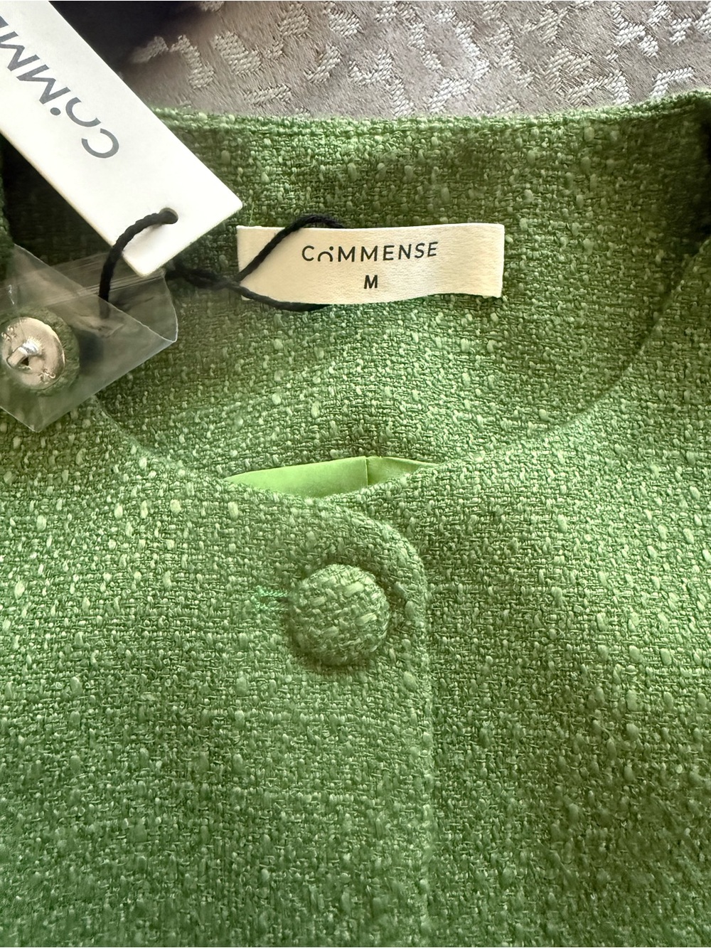 Commense Tweed Sleeveless Vest & Shorts Set - Green - Medium - Picture 11 of 11